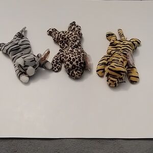 Bundle 3 Ty Beanie Babies cats euc